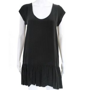 Joie Cap-Sleeve Scoop Neck Ruffled Trim Dress